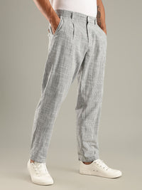 Thomas Scott Men Smart Straight Fit Pleated Linen Trouser
