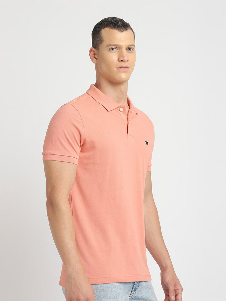 THE BEAR HOUSE Polo Collar Slim Fit Pure Cotton T-shirt