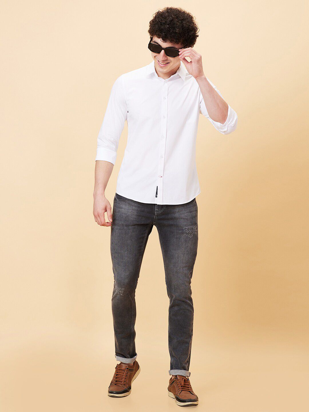 Being Human Spread Collar Slim Fit Casual Shirt