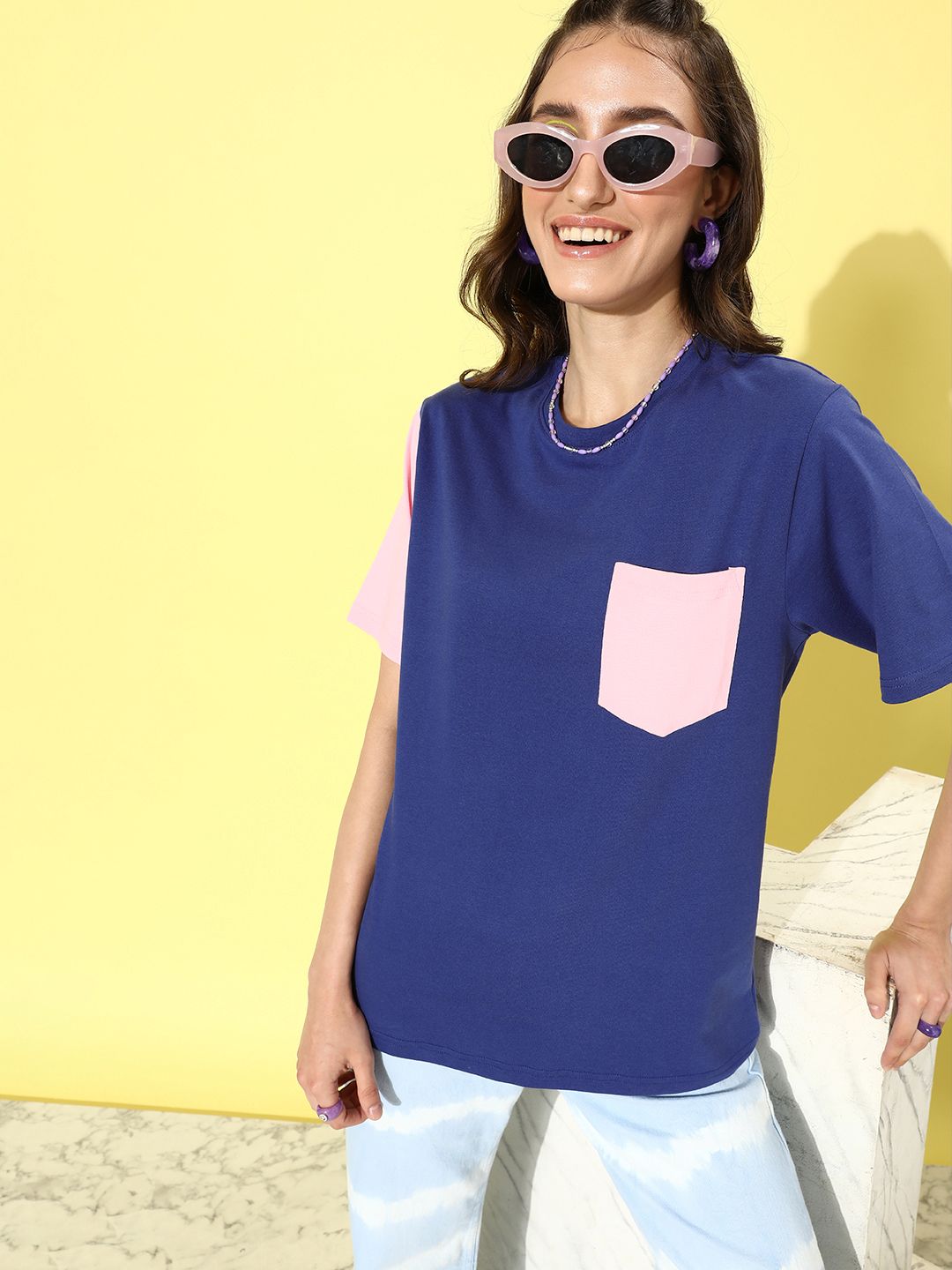 DILLINGER Women Solid Oversized T-shirt