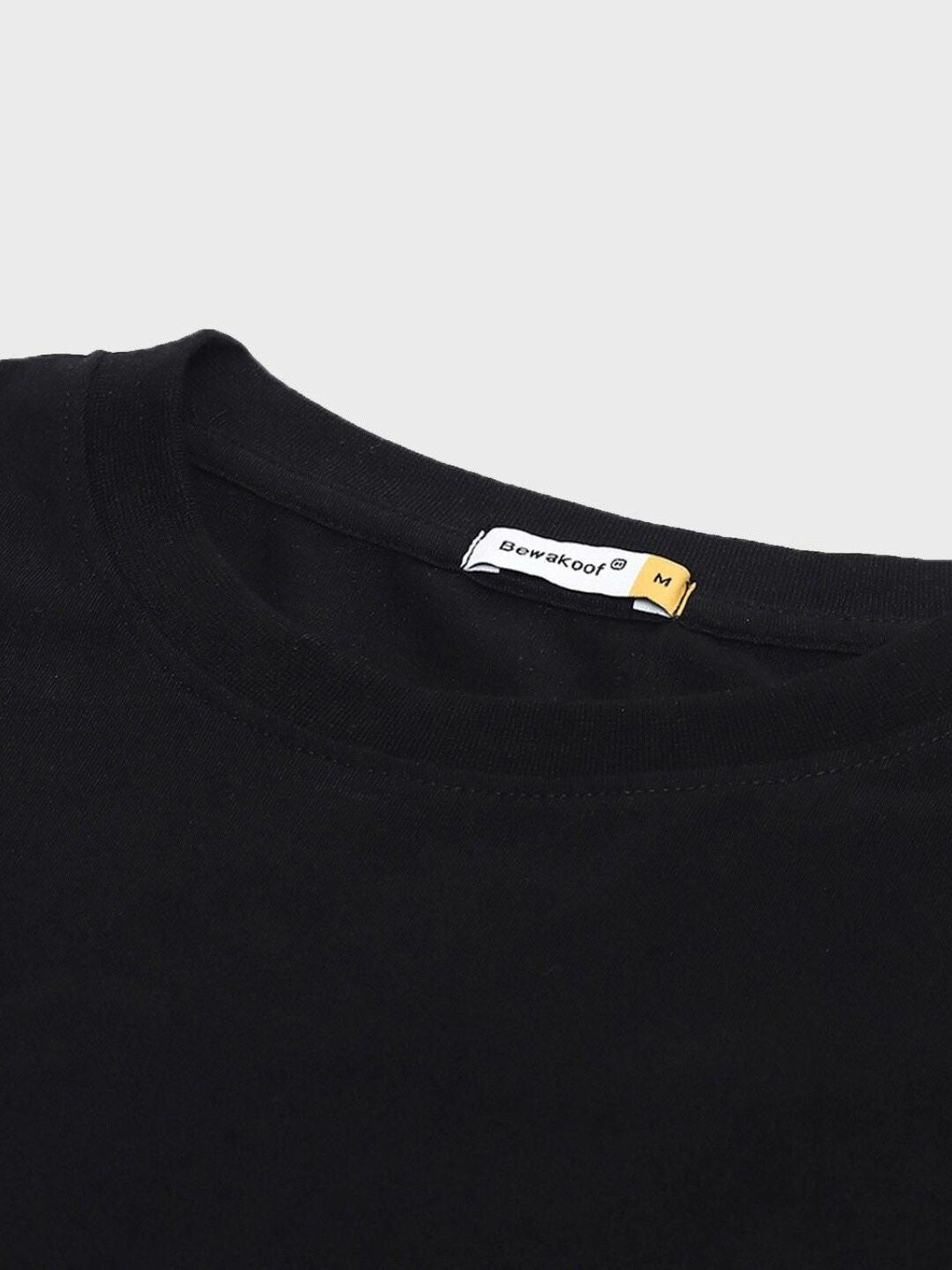 Bewakoof Black Panda Printed Pure Cotton Oversize Fit T-shirt