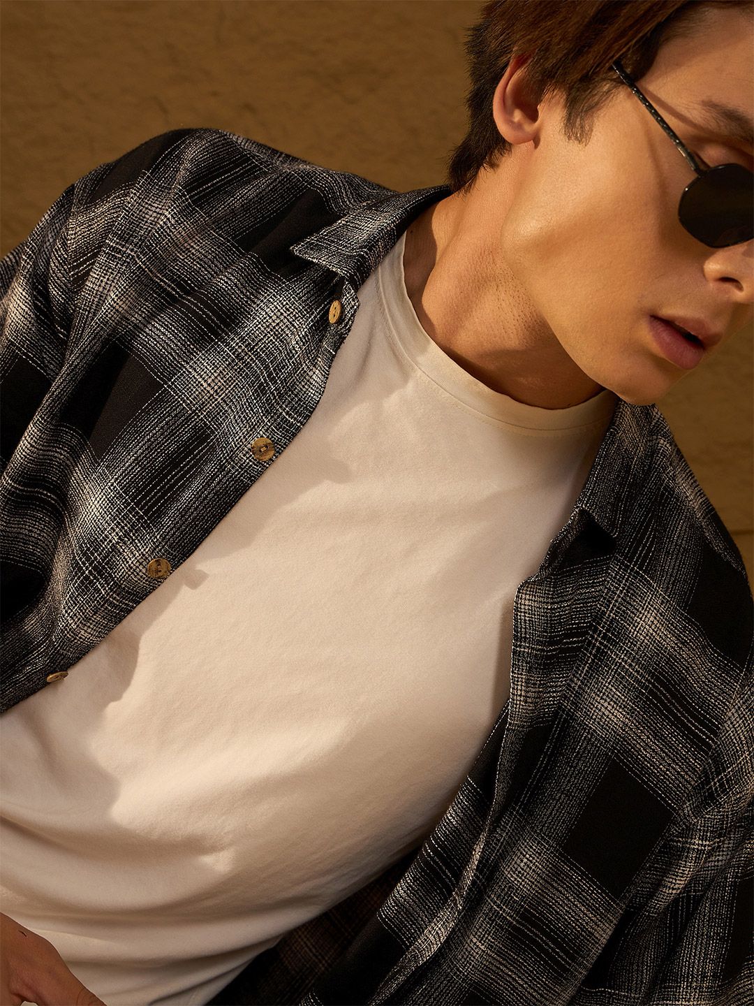Dennison Men Drop Shoulder Oversized Checked Shirt