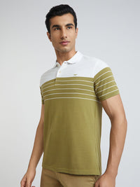 Park Avenue Men Colourblocked Polo Collar Slim Fit T-shirt