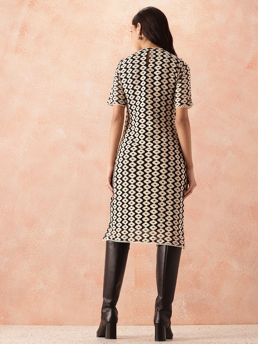 all about you Geometric Midi Dress
