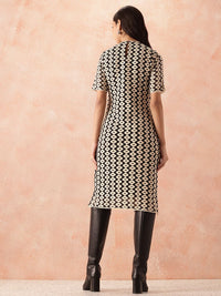 all about you Geometric Midi Dress