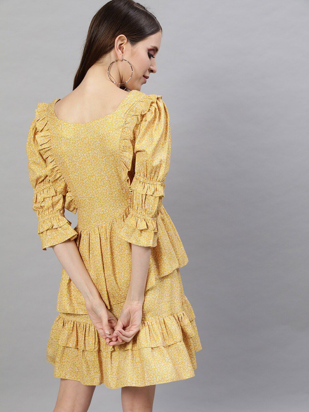 STREET 9 Yellow Georgette Dress