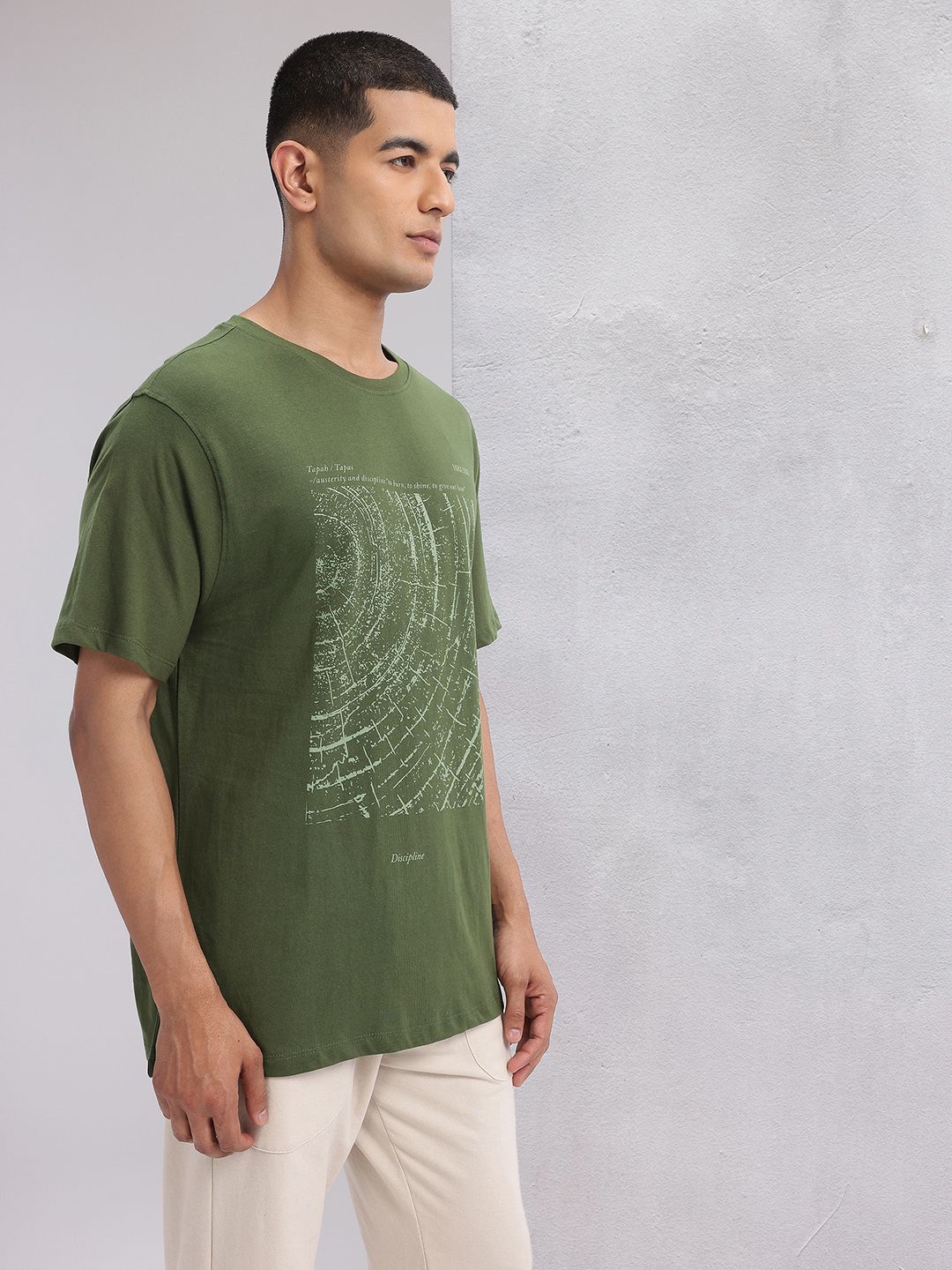 HRX by Hrithik Roshan Printed Pure Cotton Yoga T-shirt