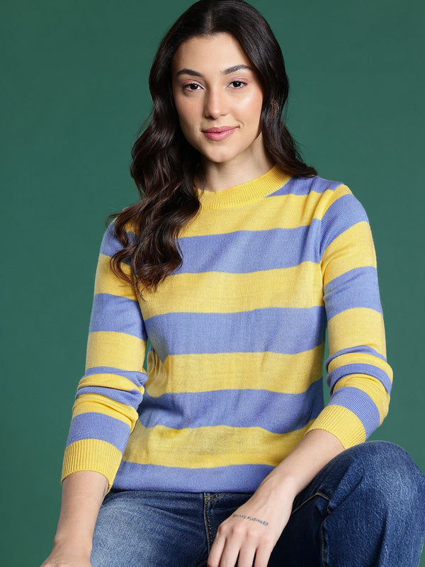 DressBerry Acrylic Striped Pullover