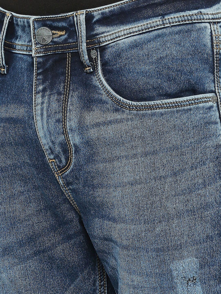 Being Human Men Clean Look Mid Rise Heavy Fade Jeans