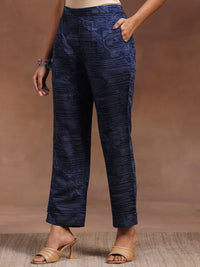 Libas Blue Floral embroidered Zari Kurta With Trousers & Dupatta