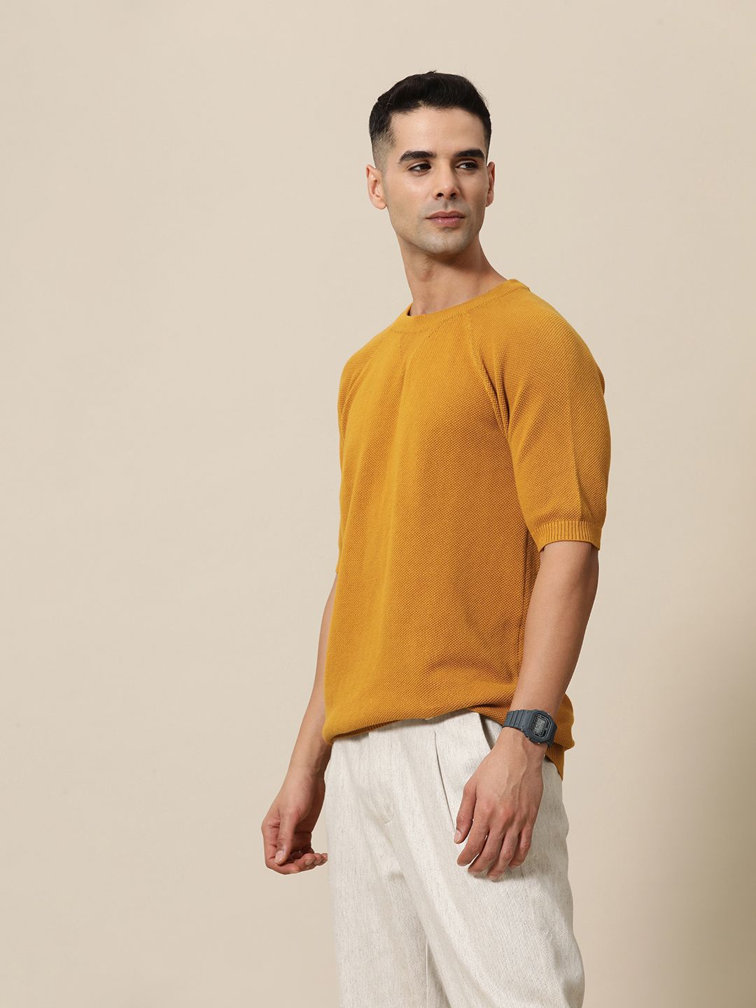 Mr Bowerbird Pure Cotton Solid Casual T-shirt