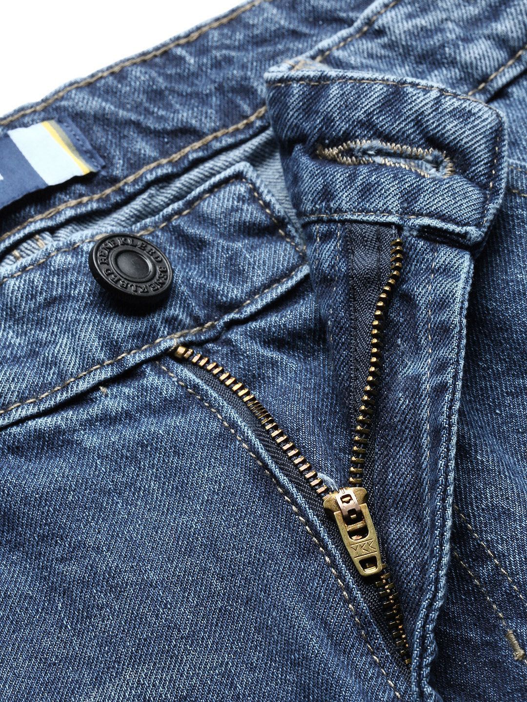 Bene Kleed Men Relaxed Distressed Denim Shorts