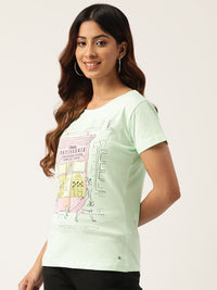 Monte Carlo Women Embellished Printed T-shirt
