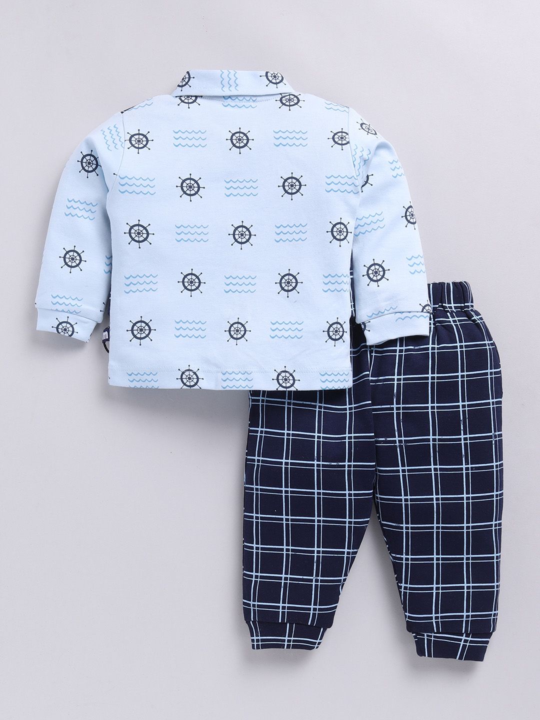 Moms Love Infants Boys Checked Shirt with Trousers