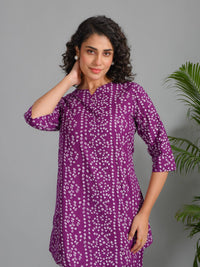 SANSKRUTIHOMES Women Pure Cotton Printed Night suit