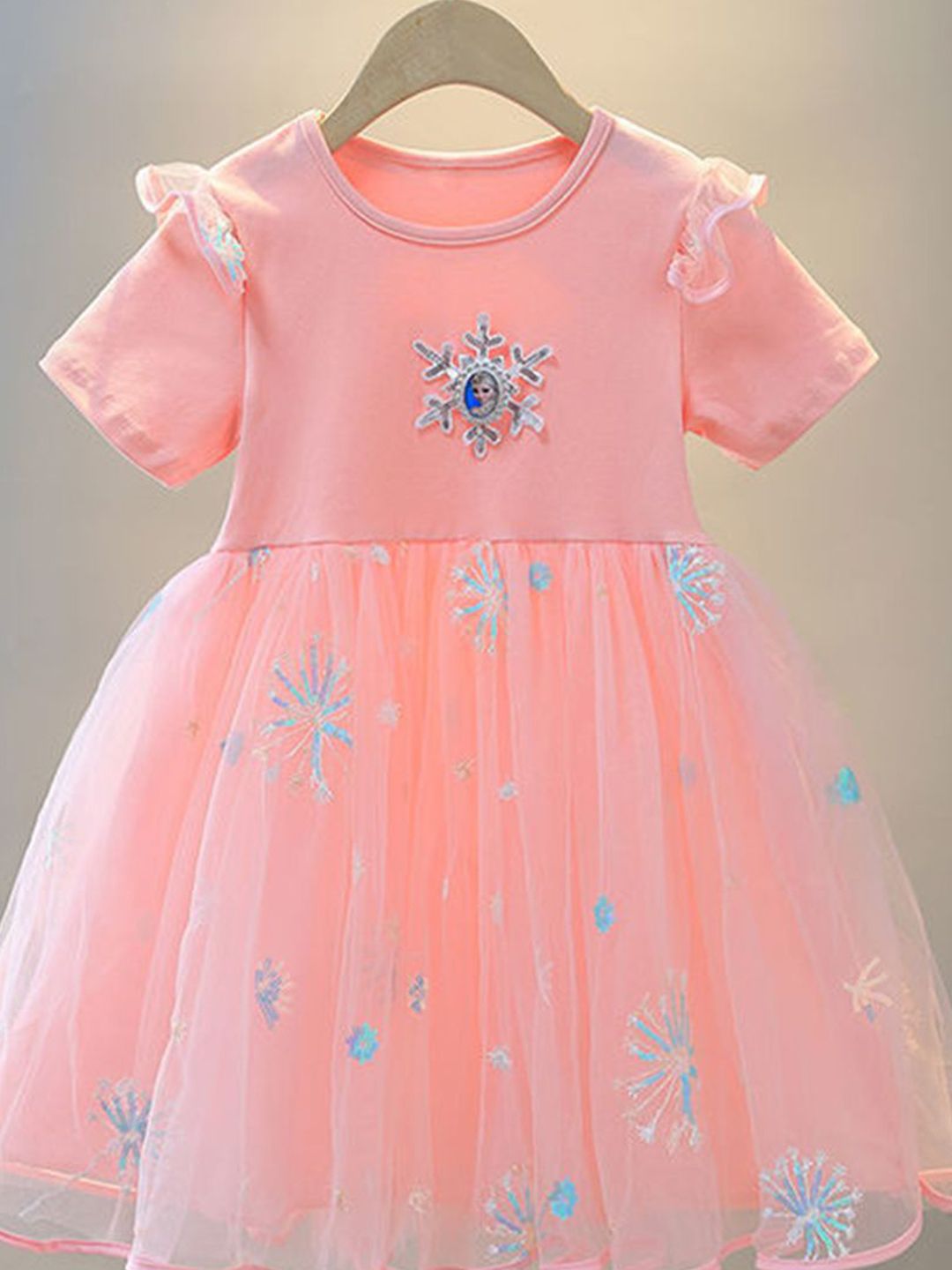 YK Embellished Fit & Flare Dress