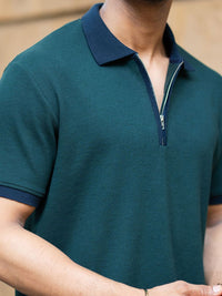 Powerlook SS25 Contrast Polo Collar T-Shirt