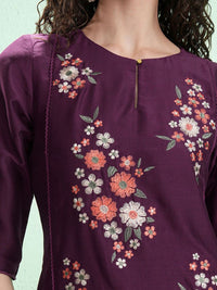 Vishudh Embroidered A-Line Midi Dress