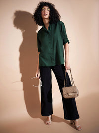 SASSAFRAS BASICS Spread Collar Pure Cotton Oversized Casual Shirt