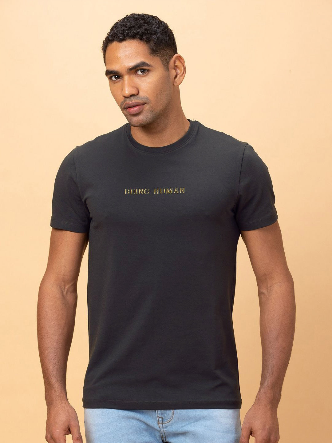 Being Human Men Typography T-shirt