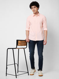 SPYKAR Textured Long Sleeves Pure Cotton Casual Shirt