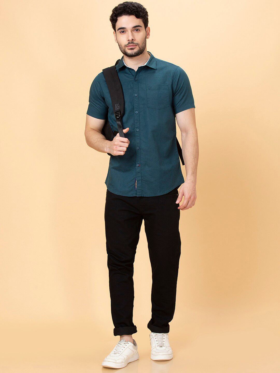 Being Human Spread Collar Slim Fit Casual Shirt