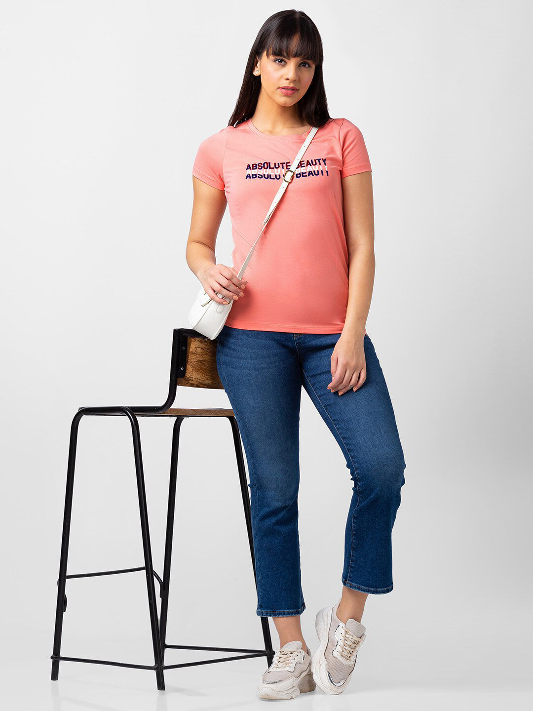 SPYKAR Women Typography Printed T-shirt