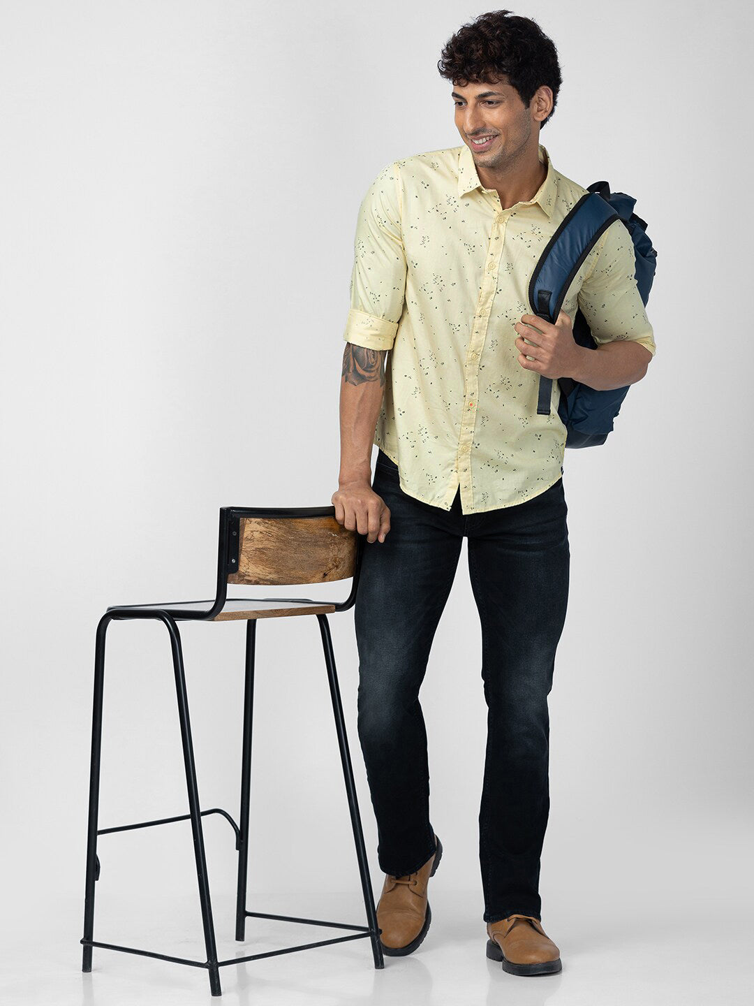 SPYKAR Men Slim Fit Printed Casual Cotton Shirt