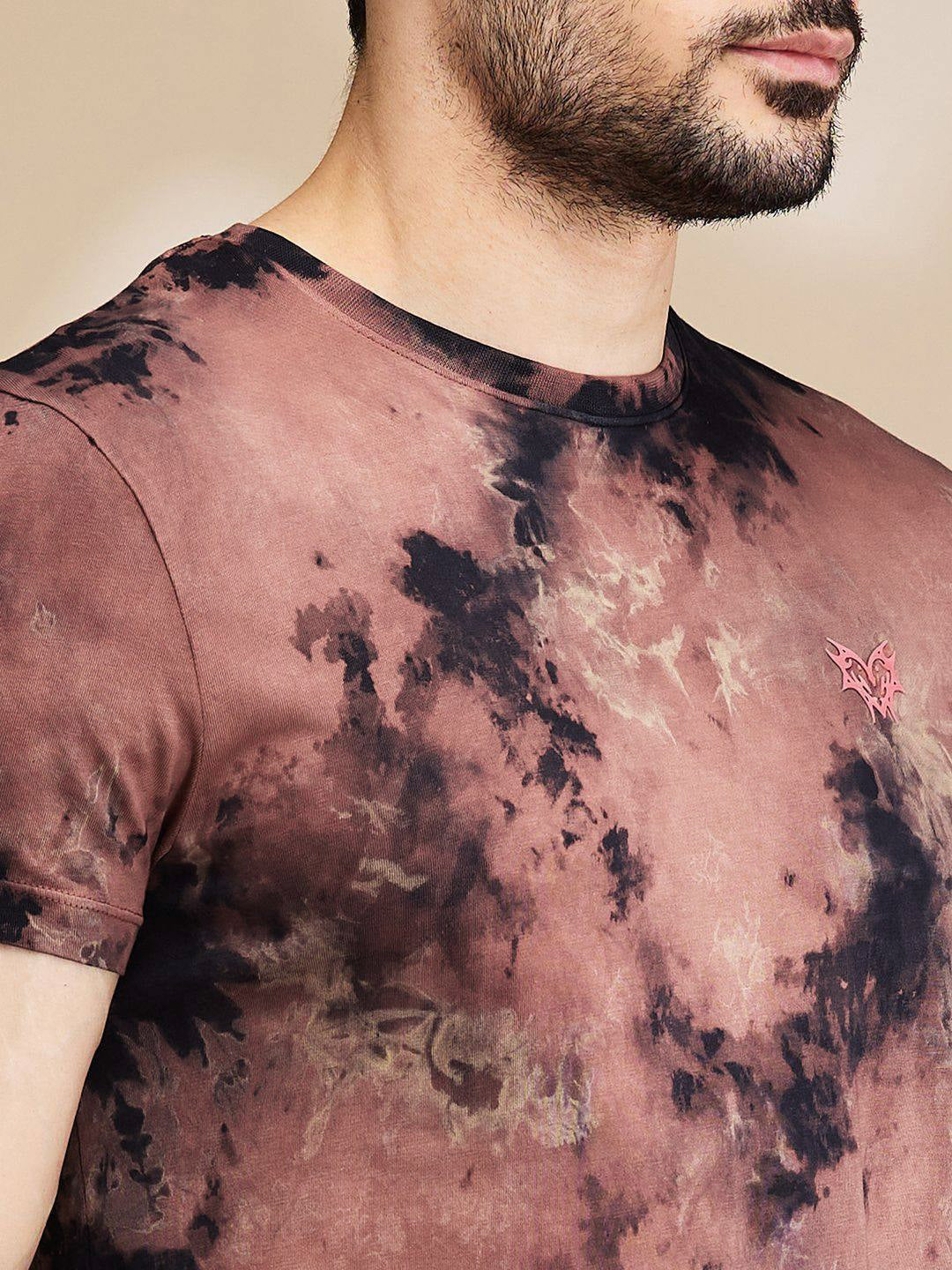 Being Human Printed Raw Edge Pure Cotton T-shirt