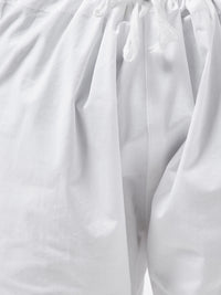 SOJANYA Men Orange & White Solid Kurta with Pyjamas