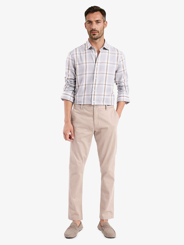 RARE RABBIT Men Comfort Spread Collar Checked Cotton Casual Shirt