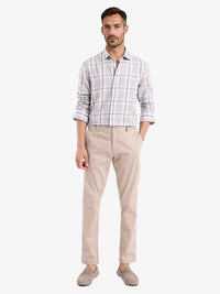 RARE RABBIT Men Comfort Spread Collar Checked Cotton Casual Shirt