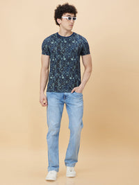 Being Human Abstract Printed Round Neck Pure Cotton Casual T-shirt