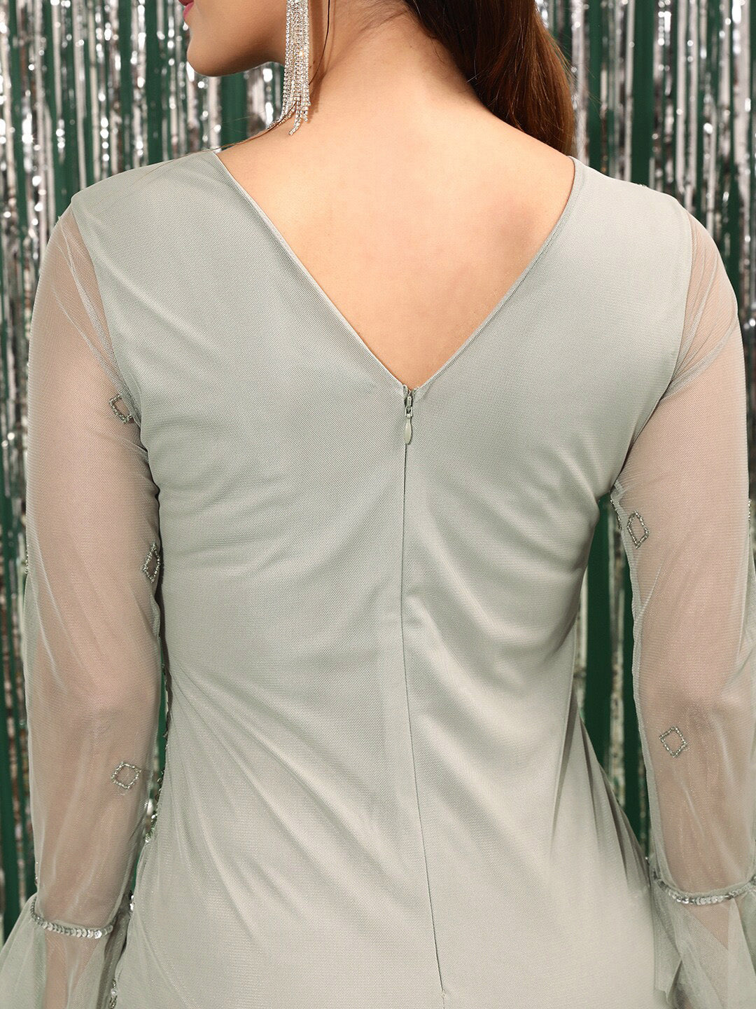 STREET 9 Embellished Net Mini Sheath Dress