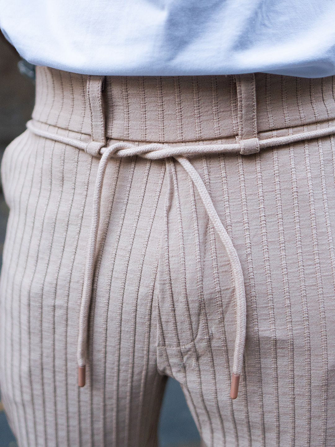 Powerlook Men Beige Regular Fit Crushed Drop Needle Track Pant