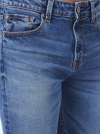 SPYKAR Men Slim Fit Low-Rise Heavy Fade Clean Look Cotton Stretchable Jeans
