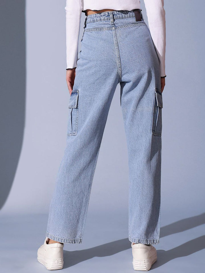 STREET 9 Women Comfort High-Rise Cotton Clean Look Jeans