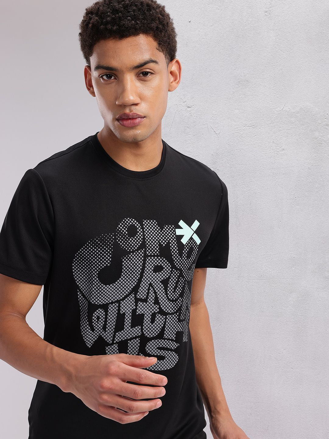 HRX by Hrithik Roshan Couple Collection Typography Printed Rapid-Dry Running T-shirt