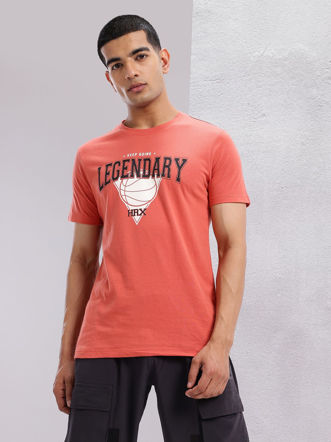 HRX by Hrithik Roshan Typography & Graphic Print Round-Neck Lifestyle T-shirt