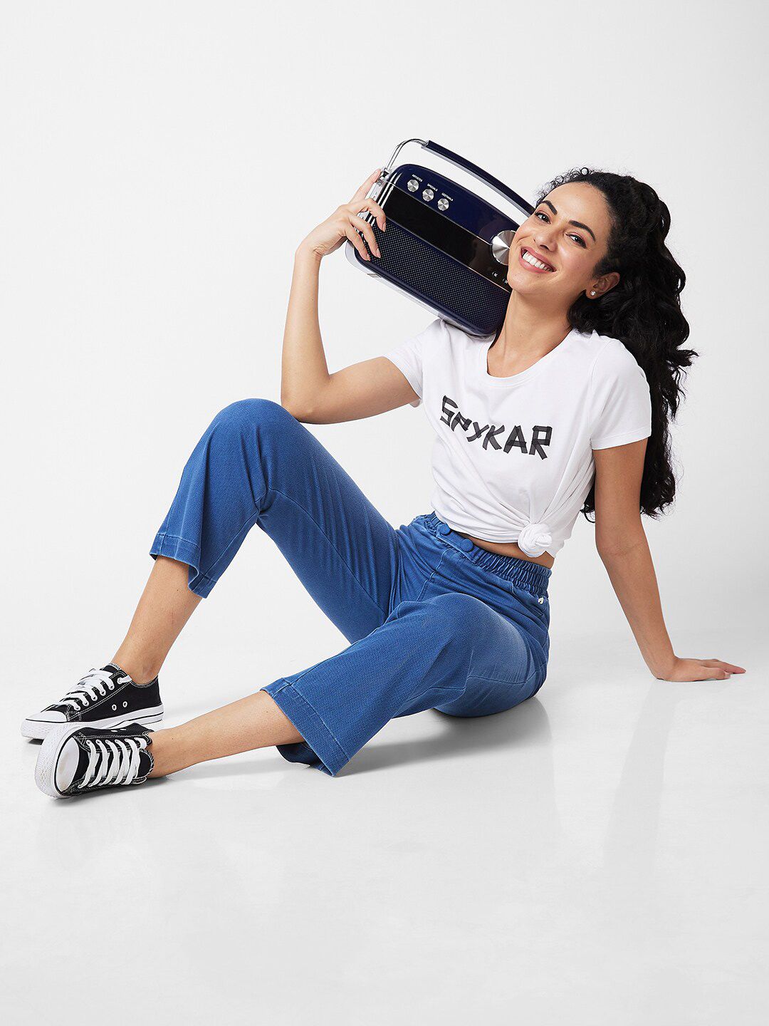 SPYKAR Typography Printed Short Sleeves Cotton T-shirt