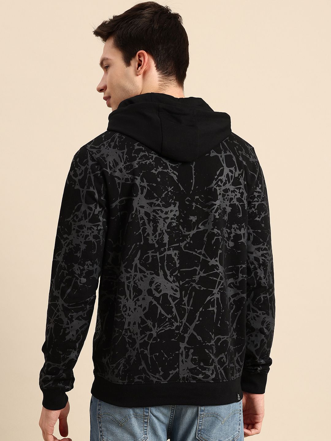 Being Human Printed Hooded Pure Cotton Sweatshirt