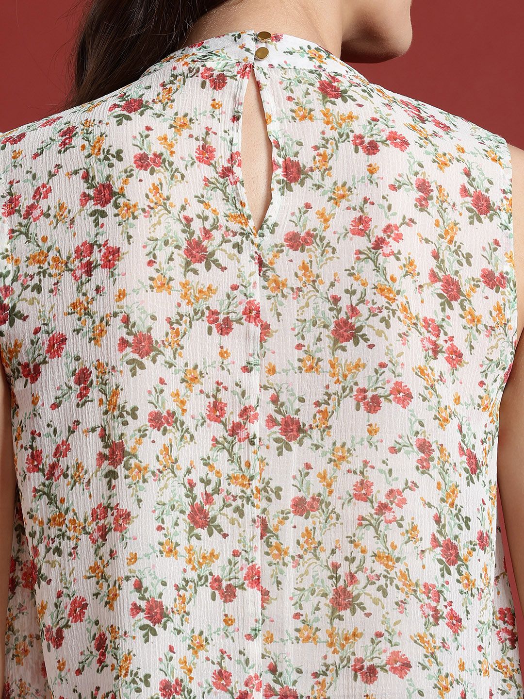 all about you Floral Print Sheer Top