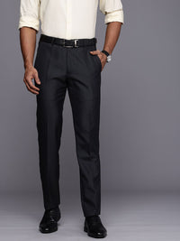 Raymond Men Textured Slim Fit Trousers