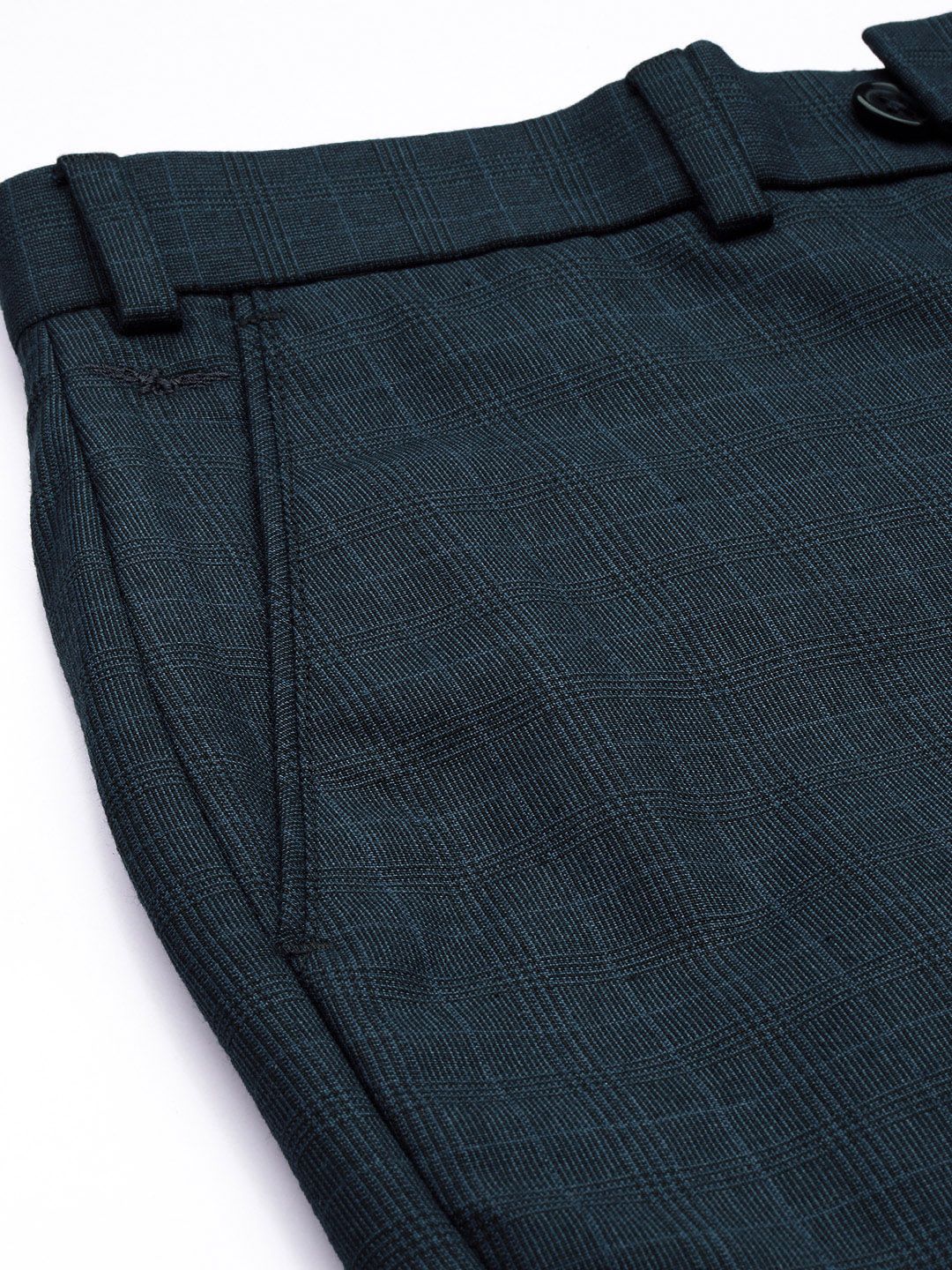 Park Avenue Men Mid-Rise Checked Formal Trouser