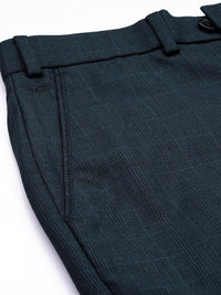 Park Avenue Men Mid-Rise Checked Formal Trouser