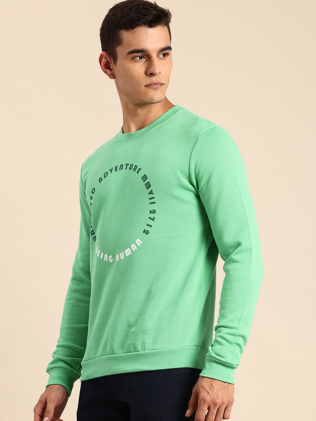 Being Human Printed Pure Cotton Sweatshirt