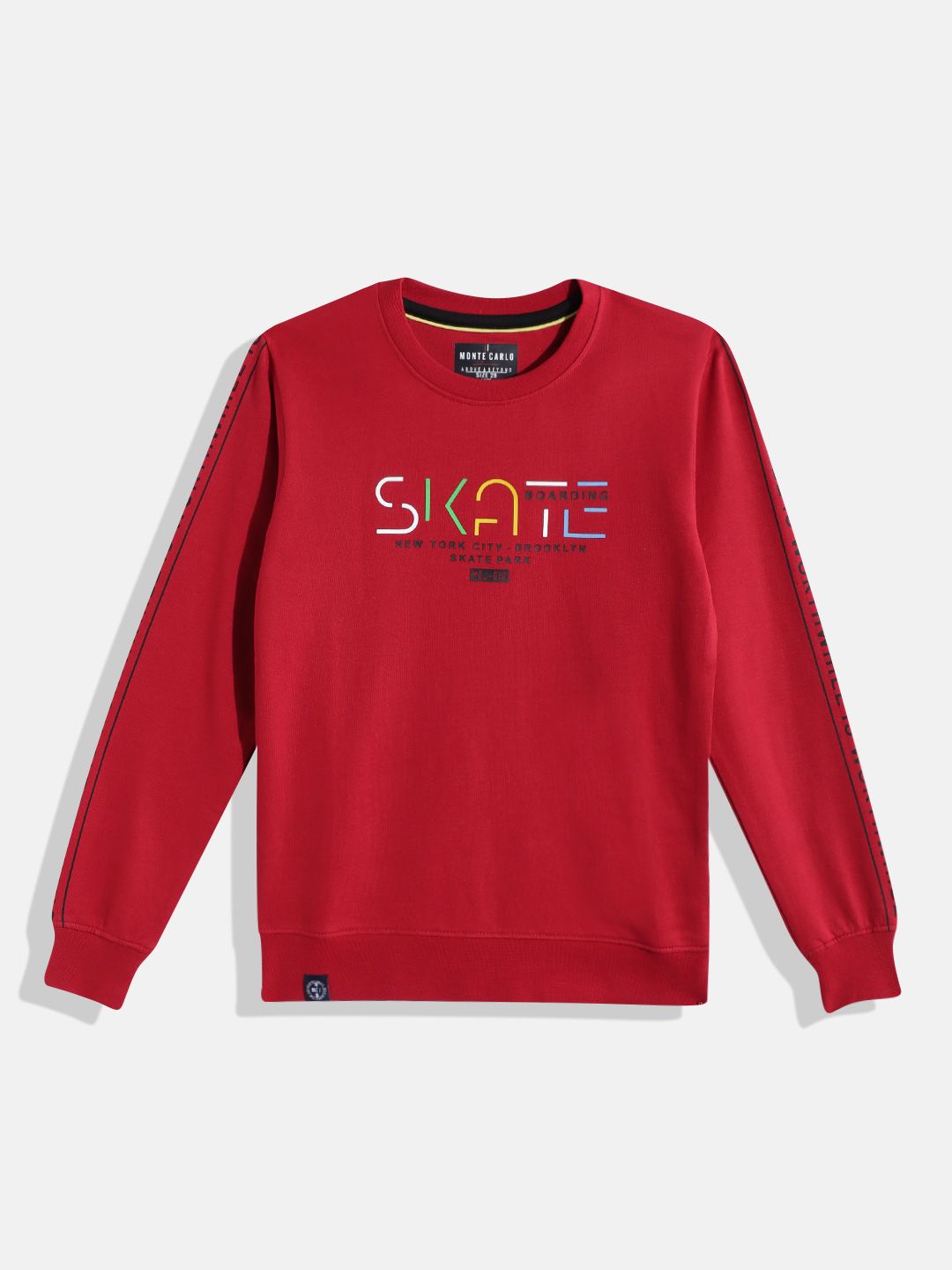 Monte Carlo Boys Cotton Graphic Printed Sweatshirt