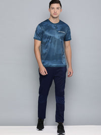 HRX by Hrithik Roshan Men Navy Blue Solid Running Track Pants