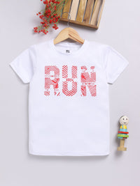 HRX by Hrithik Roshan Boys Typography Printed Rapid-Dry T-shirt