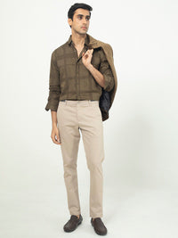 RARE RABBIT Men Boxlines Windowpane Checked Slim Fit Cotton Shirt